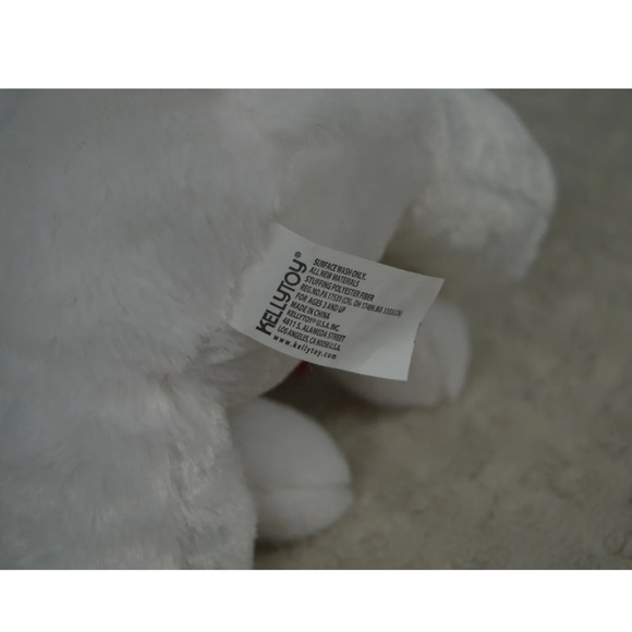 Kellytoy Polar Bear Plush Stuffed Animal Toy White Green Red Stripe Scarf  Teddy - Picture 5 of 6
